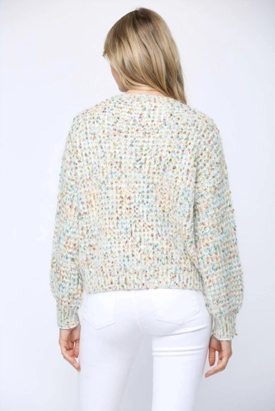 Shop Fate Chunky Sweater In Pom Pom Yarn In Multi