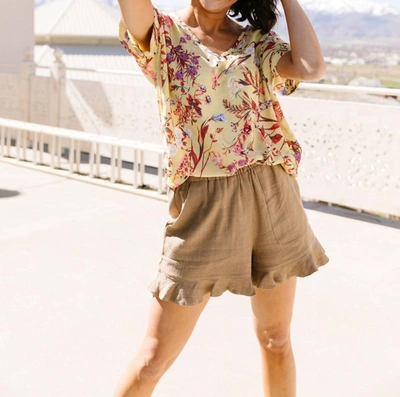 Mittoshop Floral Fantasy Blouse In Mellow Yellow In Multi