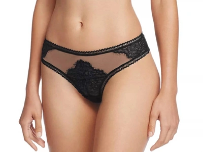 Shop Thistle And Spire Lace Mirage Thong In Black