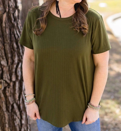 Shop Crazy Train Solid Choice Top In Olive In Green