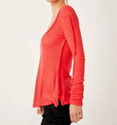 Shop Free People Cabin Fever Layering Top In Red