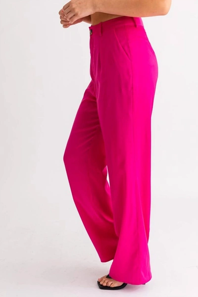 Shop Le Lis Today's The Day Pants In Hot Pink