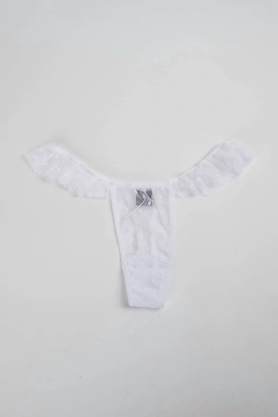 Shop Only Hearts Coucou Lola Ruffle Thong In White
