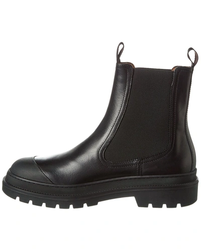 Shop Aquatalia Kent Weatherproof Leather & Shearling Boot In Black