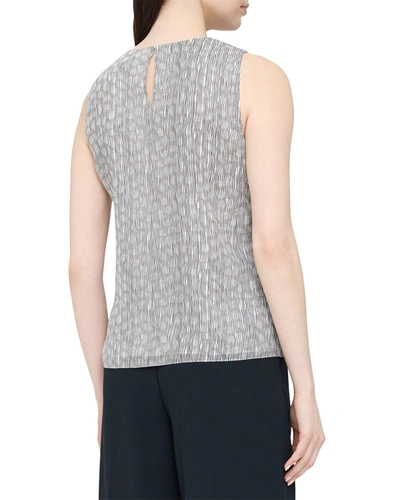 Shop Theory Straight Silk Shell In Silver