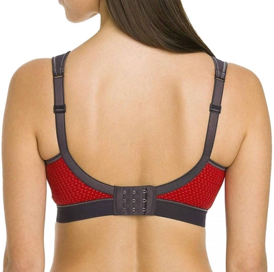 Shop Anita Extreme Control Wireless Sports Bra In Red/anthracite In Multi