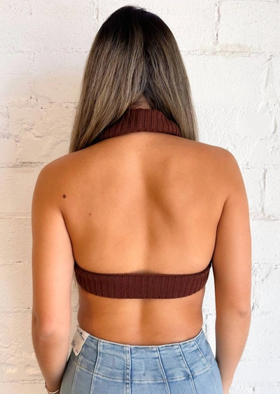 Olivaceous Olivia Top In Brown In Brown
