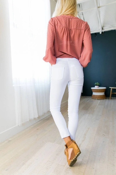 Lara Moto Jeggings In White In White