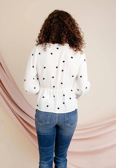 Dress Forum Lola Polka Dot Top In White In White
