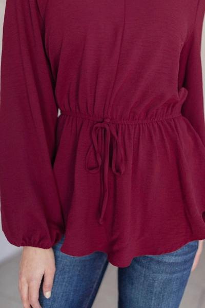 Andree By Unit Annalise Blouse In Deep Berry In Purple
