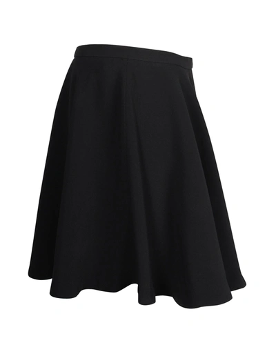 Shop Miu Miu Mini Skater Skirt In Black Acetate