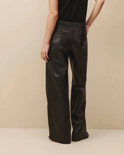 Twp Leather Demie Pant In Matte Black In Black