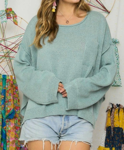 Shop Adora Loose Fit Sweater In Sage In Multi