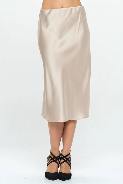Shop Reneec. Women's Poly Sheen Skirt In Beige