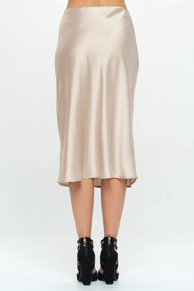 Shop Reneec. Women's Poly Sheen Skirt In Beige