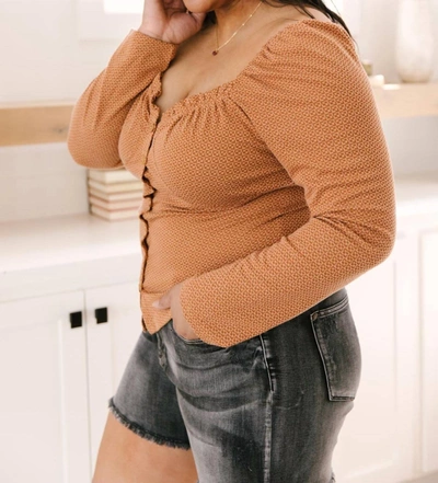 Hayden La Simple Sweetheart Top In Spiced Orange In Multi