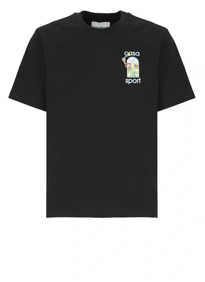 Shop Casablanca T-shirts And Polos Black