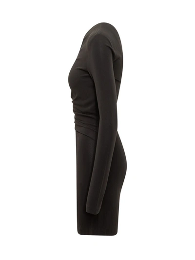 Shop Dsquared2 One-shoulder Fitted Minidress In Black