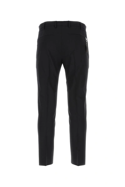 Pt Torino Tailored Wool Trousers With Detachable Feather Accent In 0090