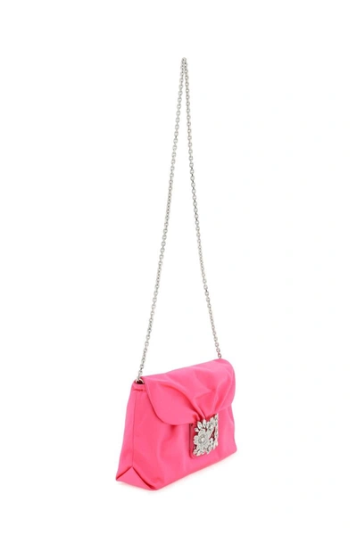 Shop Roger Vivier Rv Bouquet Drapé Mini Bag In Pink