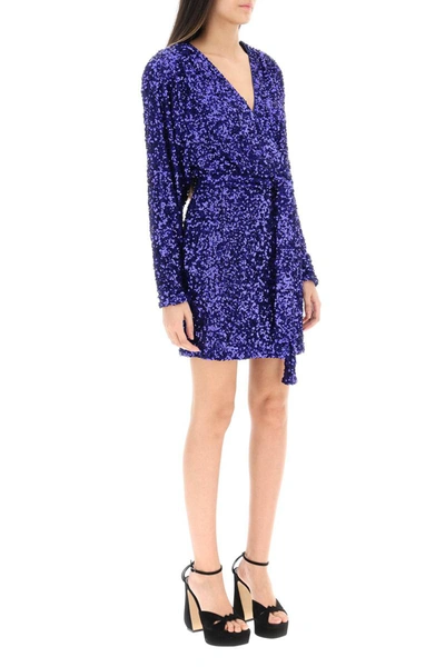 Shop Rotate Birger Christensen Rotate 'samantha' Sequined Mini Dress In Multicolor