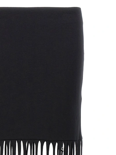 Shop Rotate Birger Christensen Rotate Sunday Capsule Beads Fringed Skirt In Black