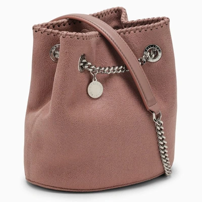 Shop Stella Mccartney Falabella Pink Bucket Bag In Burgundy