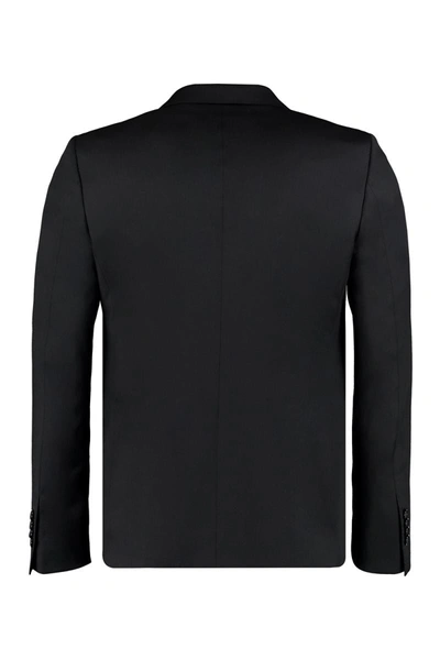 Shop Tagliatore Virgin Wool Two-piece Suit In Black