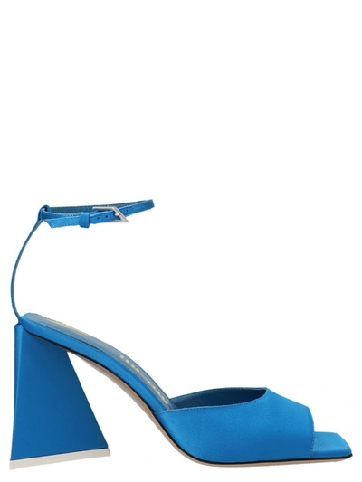 Shop Attico The  'piper' Sandals In Blue