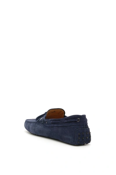 Tod's Gommino Loafers With Laces In Blue