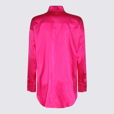 Shop Tom Ford Pink Silk Blend Shirt In Hot Pink