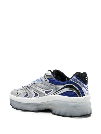 Shop Valentino Garavani Sneakers In Silver/blue