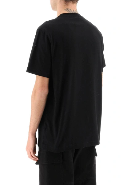 Shop Versace Mitchel Logo Varsity T-shirt In Black
