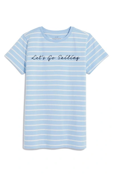 Shop Vineyard Vines Let's Go Sailing Stripe T-shirt In Blue Stripe