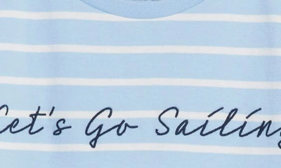 Shop Vineyard Vines Let's Go Sailing Stripe T-shirt In Blue Stripe