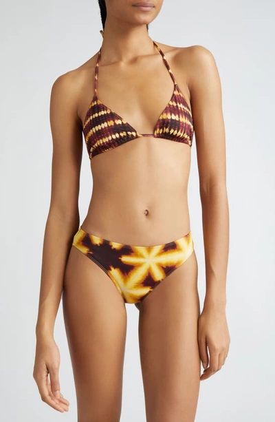 Shop Ulla Johnson Maya Triangle Bikini Top In Amber