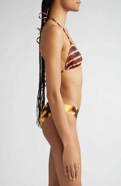 Shop Ulla Johnson Maya Triangle Bikini Top In Amber