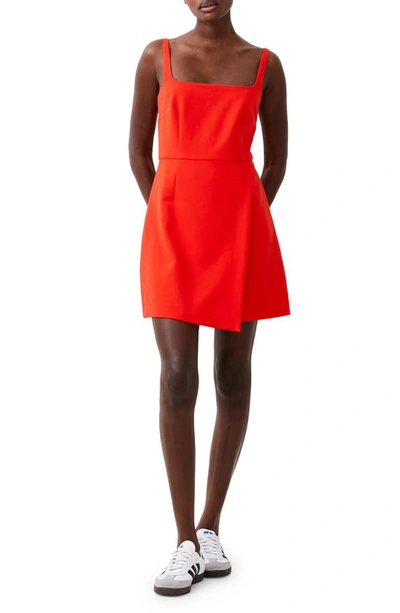Shop French Connection Whisper Faux Wrap Minidress In Flame