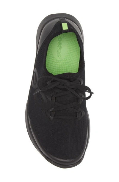 Shop Oofos Oomg Sport Sneaker In Black/ Black
