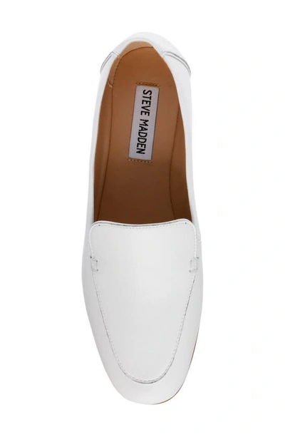 Shop Steve Madden Fitz Loafer In White Leather