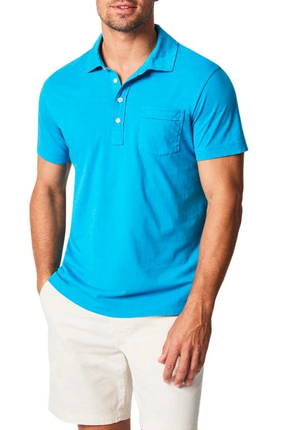 Shop Billy Reid Pensacola Organic Cotton Polo In Tropic Blue