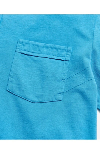 Shop Billy Reid Pensacola Organic Cotton Polo In Tropic Blue