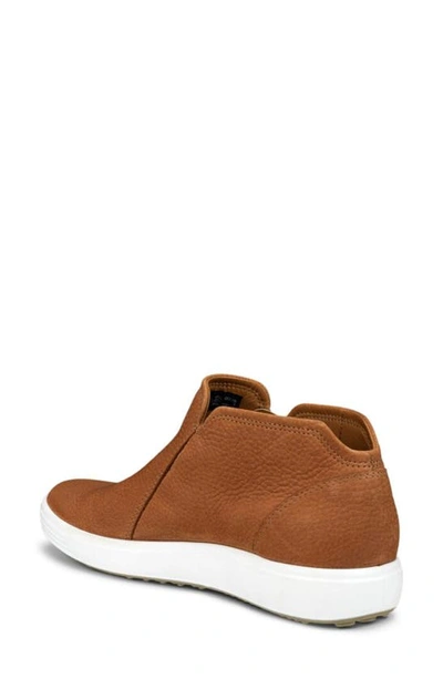 Ecco Soft 7 Mid Top Zip Sneaker In Cashmere