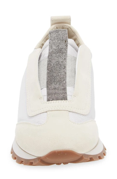 Shop Brunello Cucinelli Monili Trim Runner Sneaker In White