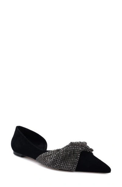 Shop Zigi Odette Half D'orsay Flat In Black