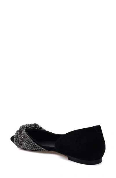 Zigi Odette Half D'orsay Flat In Black