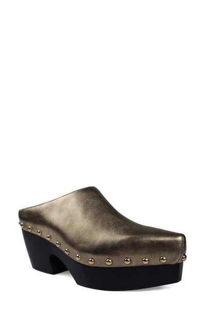 Shop Zigi Richelie Block Heel Mule In Gold