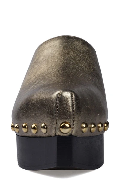 Zigi Richelie Block Heel Mule In Gold