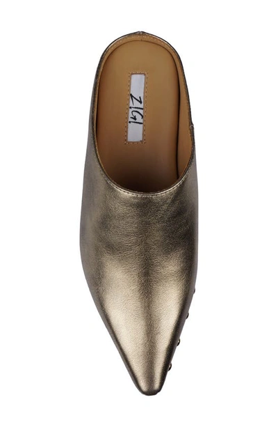 Zigi Richelie Block Heel Mule In Gold