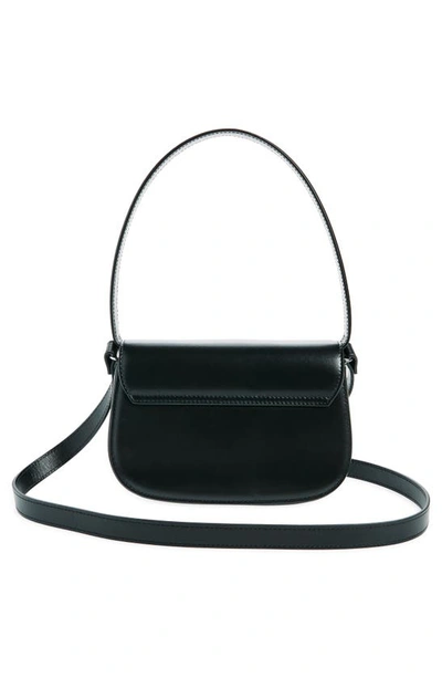 Diesel Mini Shoulder Bag In Soft Nappa Leather With Logo Detail In Black